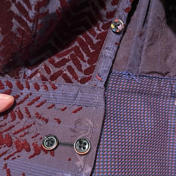Visconti Black Purple Paisley / Merlot Geo Velvet Limited Edition NWT SZ 3XLB - Picture 8 of 10